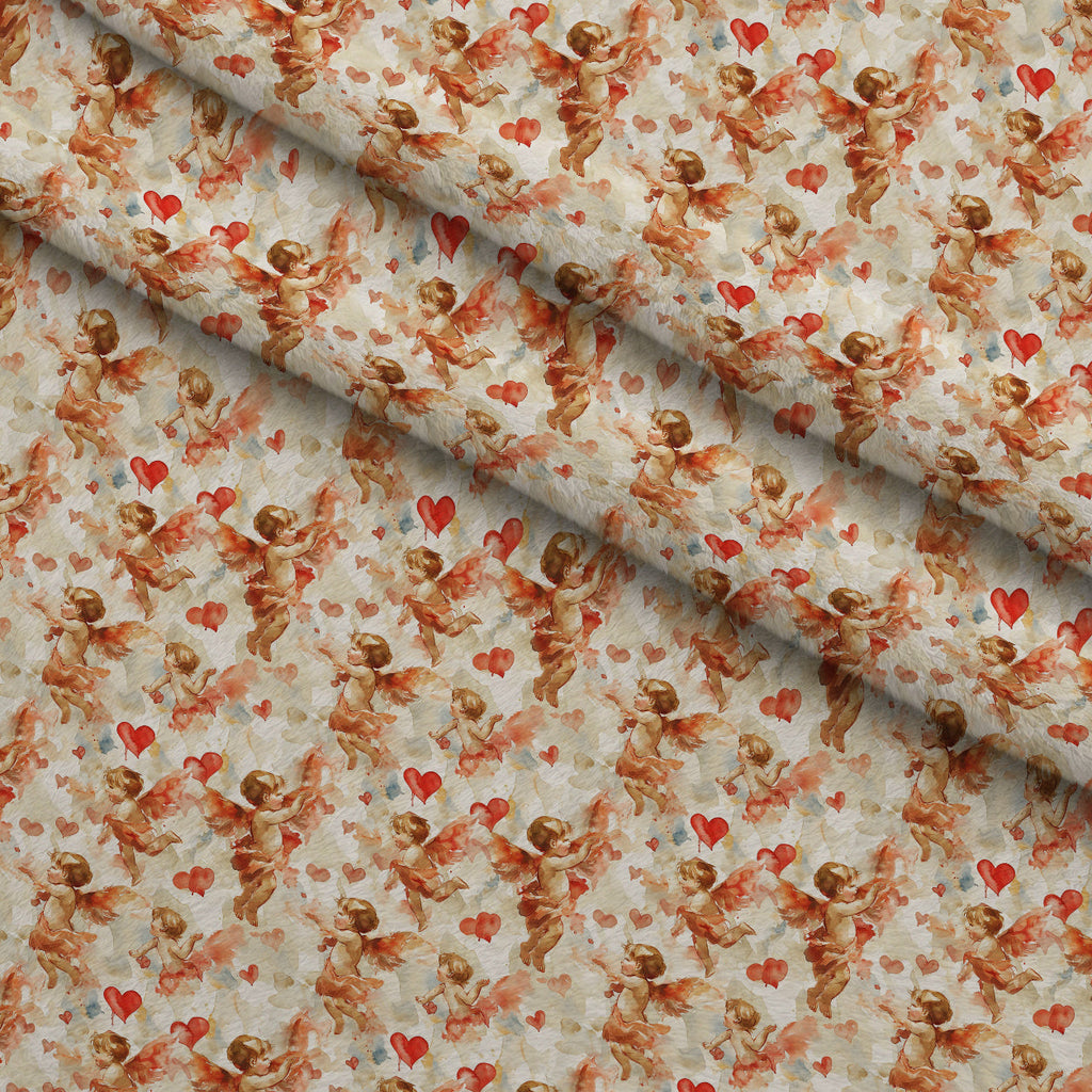 Cherub Hearts Pattern 11 Fleece Fabric — fleece fabric folded close-up preview (mv-fleece-v1:lying)