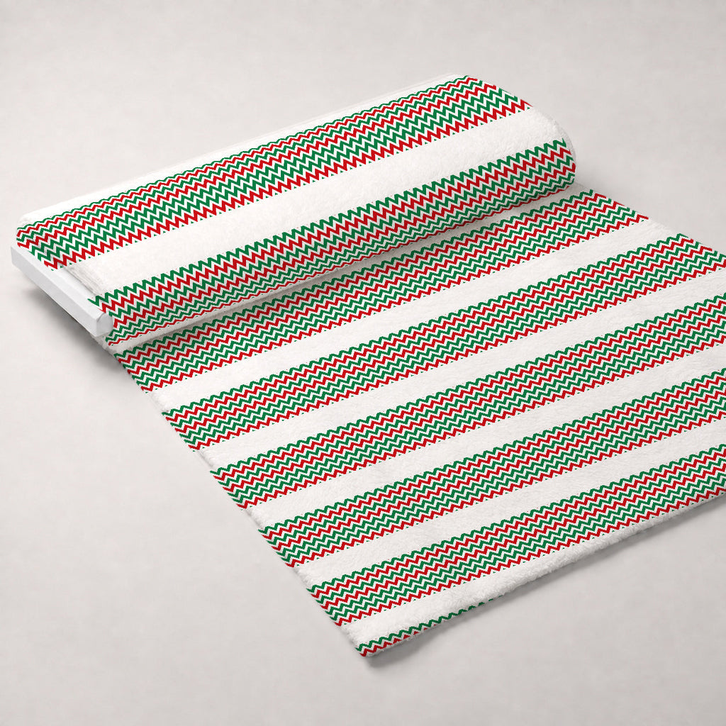 Christmas Chevron Pattern Fleece Fabric — fleece fabric unrolled bolt preview (mv-fleece-v1:bolt)