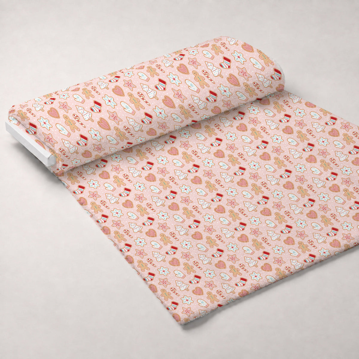 Christmas Treats Candy Pattern 6 Fleece Fabric — fleece fabric unrolled bolt preview (mv-fleece-v1:bolt)