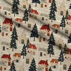 Christmas Village Fleece Fabric — fleece fabric folded close-up preview (mv-fleece-v1:lying)