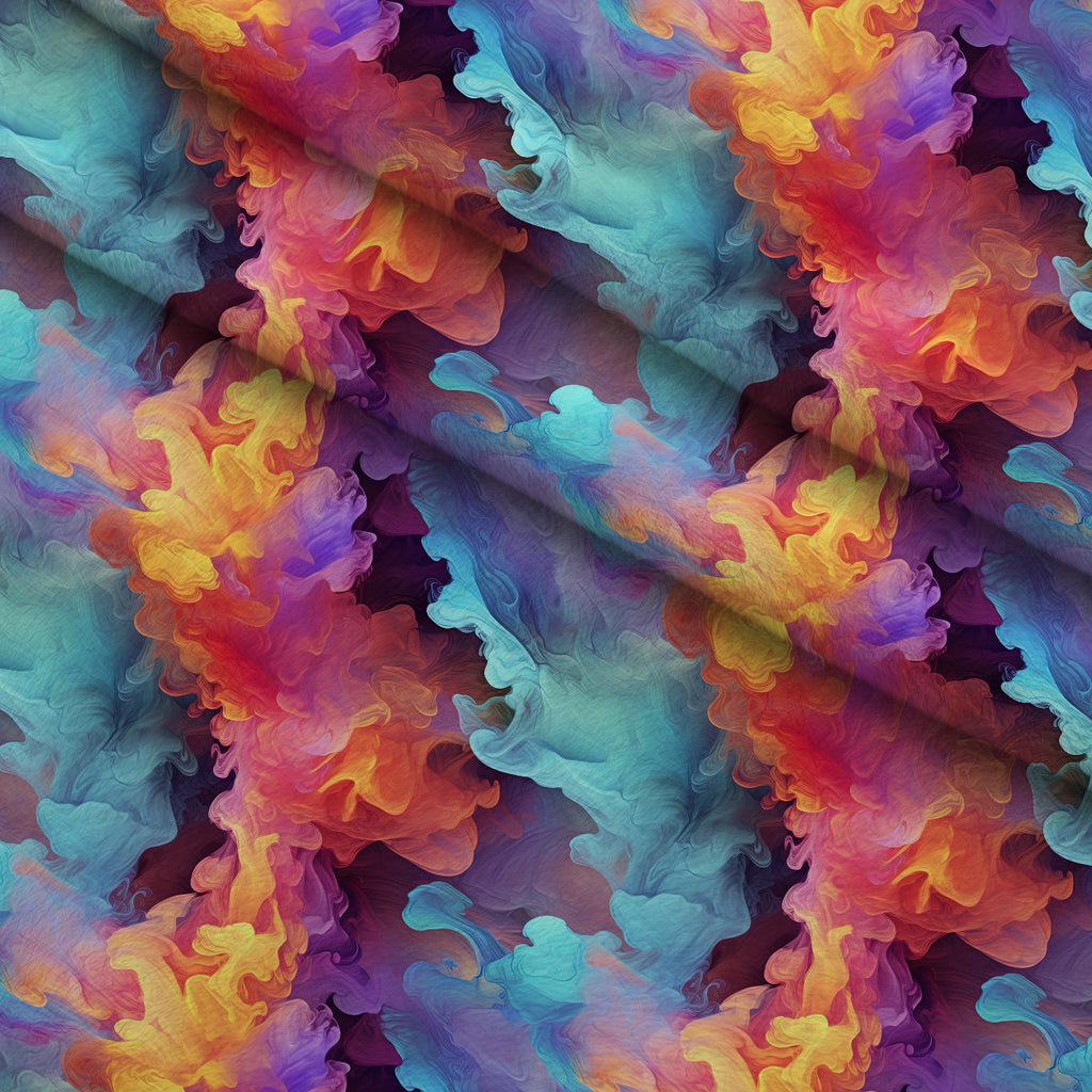Chromatic Mist Pattern 4 Fleece Fabric — fleece fabric folded close-up preview (mv-fleece-v1:lying)
