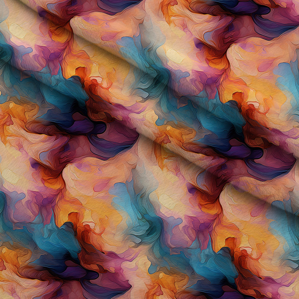 Chromatic Mist Pattern 5 Fleece Fabric — fleece fabric folded close-up preview (mv-fleece-v1:lying)