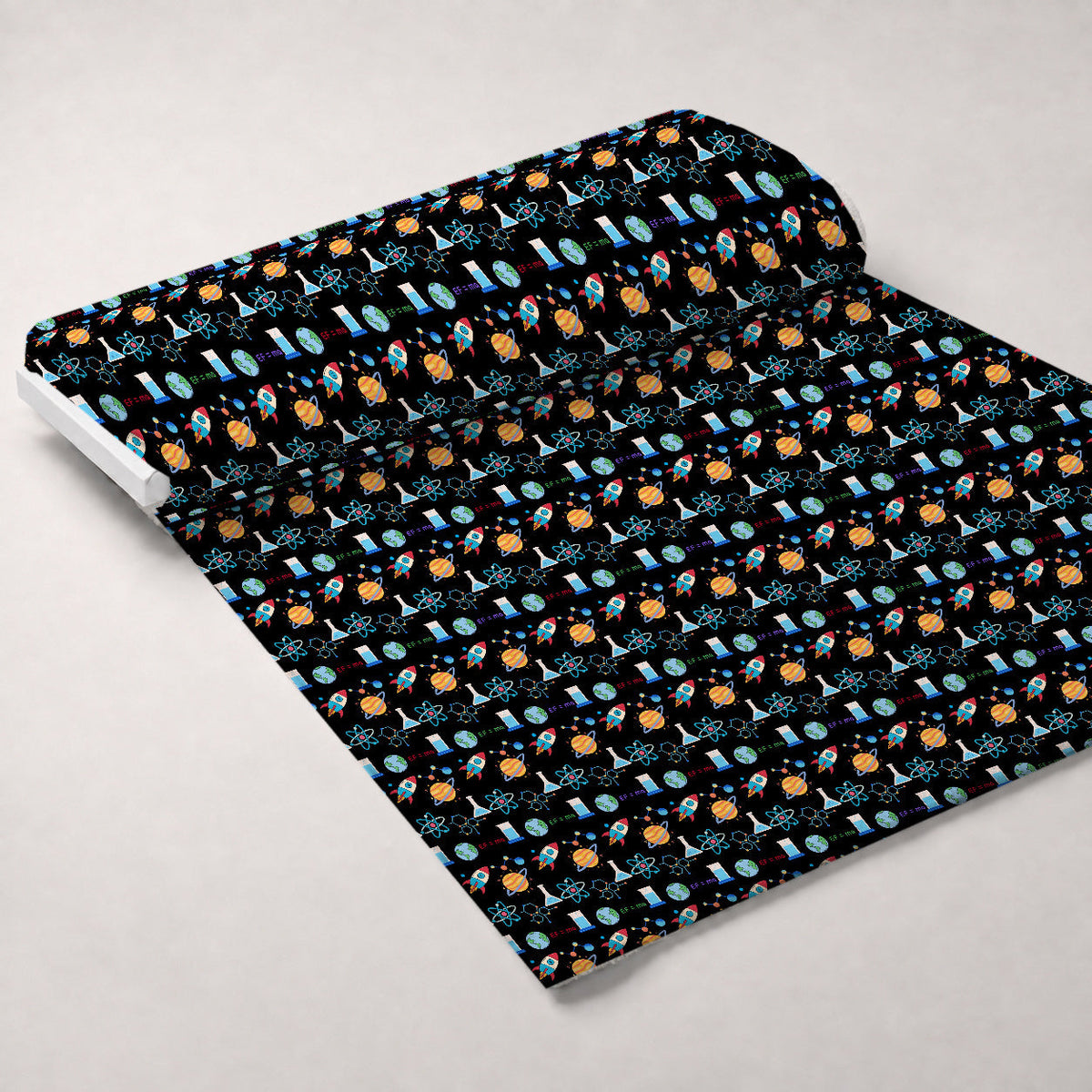Classroom Doodles Pattern 3 Fleece Fabric — fleece fabric unrolled bolt preview (mv-fleece-v1:bolt)