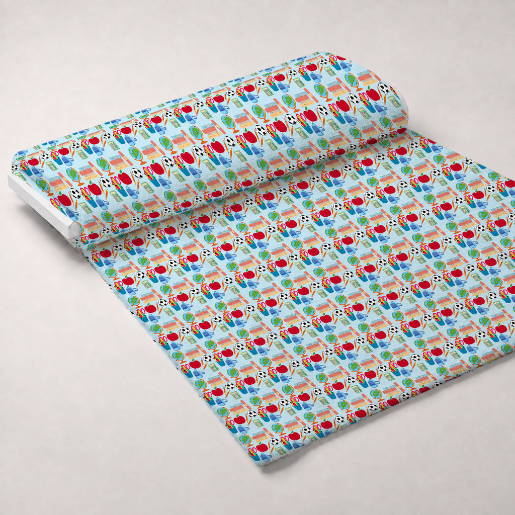 Classroom Doodles Pattern 4 Fleece Fabric — fleece fabric unrolled bolt preview (mv-fleece-v1:bolt)