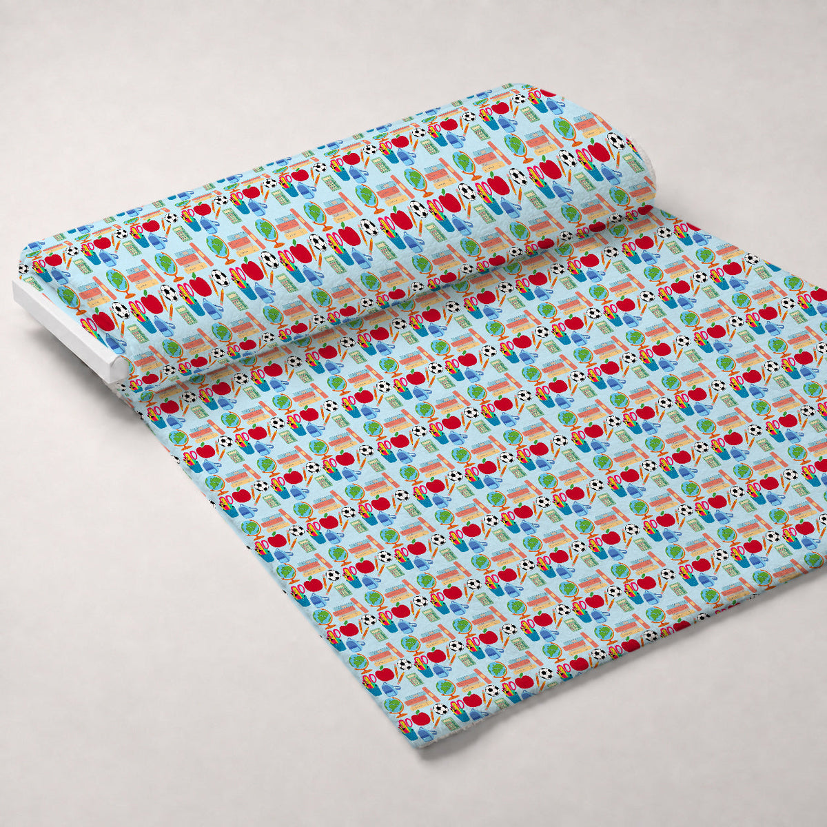 Classroom Doodles Pattern 4 Fleece Fabric — fleece fabric unrolled bolt preview (mv-fleece-v1:bolt)