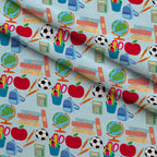 Classroom Doodles Pattern 4 Fleece Fabric — fleece fabric folded close-up preview (mv-fleece-v1:lying)