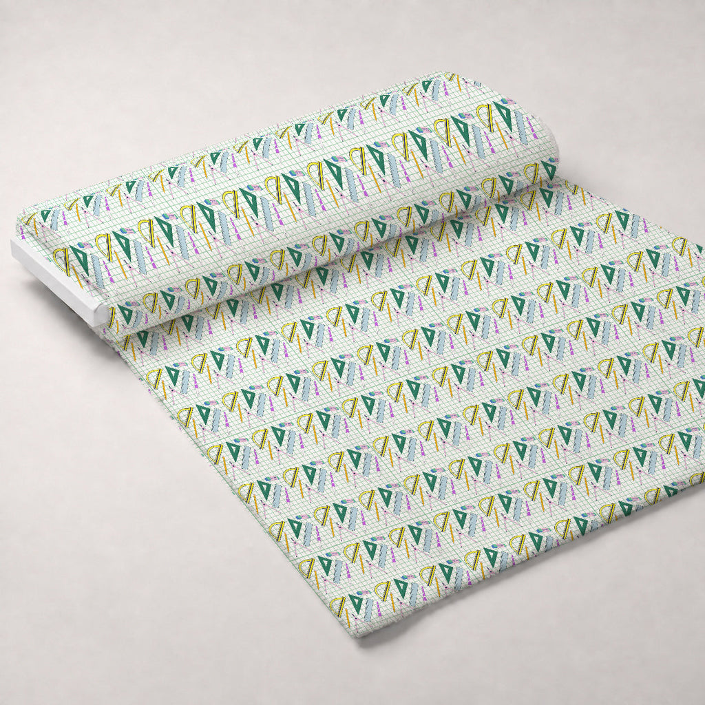Classroom Doodles Pattern 5 Fleece Fabric — fleece fabric unrolled bolt preview (mv-fleece-v1:bolt)