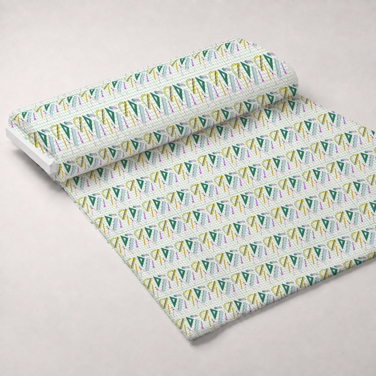 Classroom Doodles Pattern 5 Fleece Fabric — fleece fabric unrolled bolt preview (mv-fleece-v1:bolt)