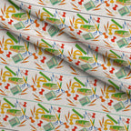 Classroom Doodles Pattern 7 Fleece Fabric — fleece fabric folded close-up preview (mv-fleece-v1:lying)