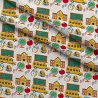 Classroom Doodles Pattern 9 Fleece Fabric — fleece fabric folded close-up preview (mv-fleece-v1:lying)