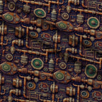 Clockwork Skies Pattern 4 Fleece Fabric — fleece fabric folded close-up preview (mv-fleece-v1:lying)
