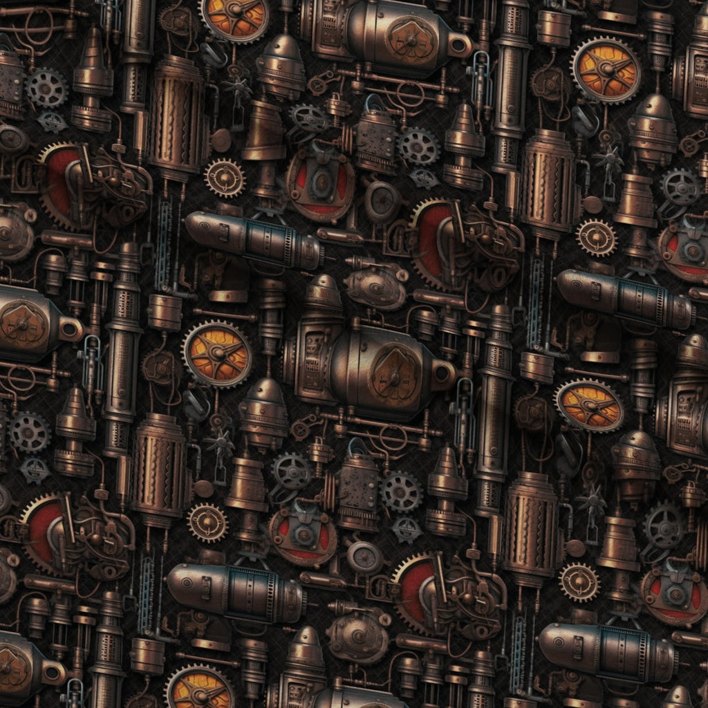 Clockwork Skies Pattern 5 Fleece Fabric — fleece fabric folded close-up preview (mv-fleece-v1:lying)