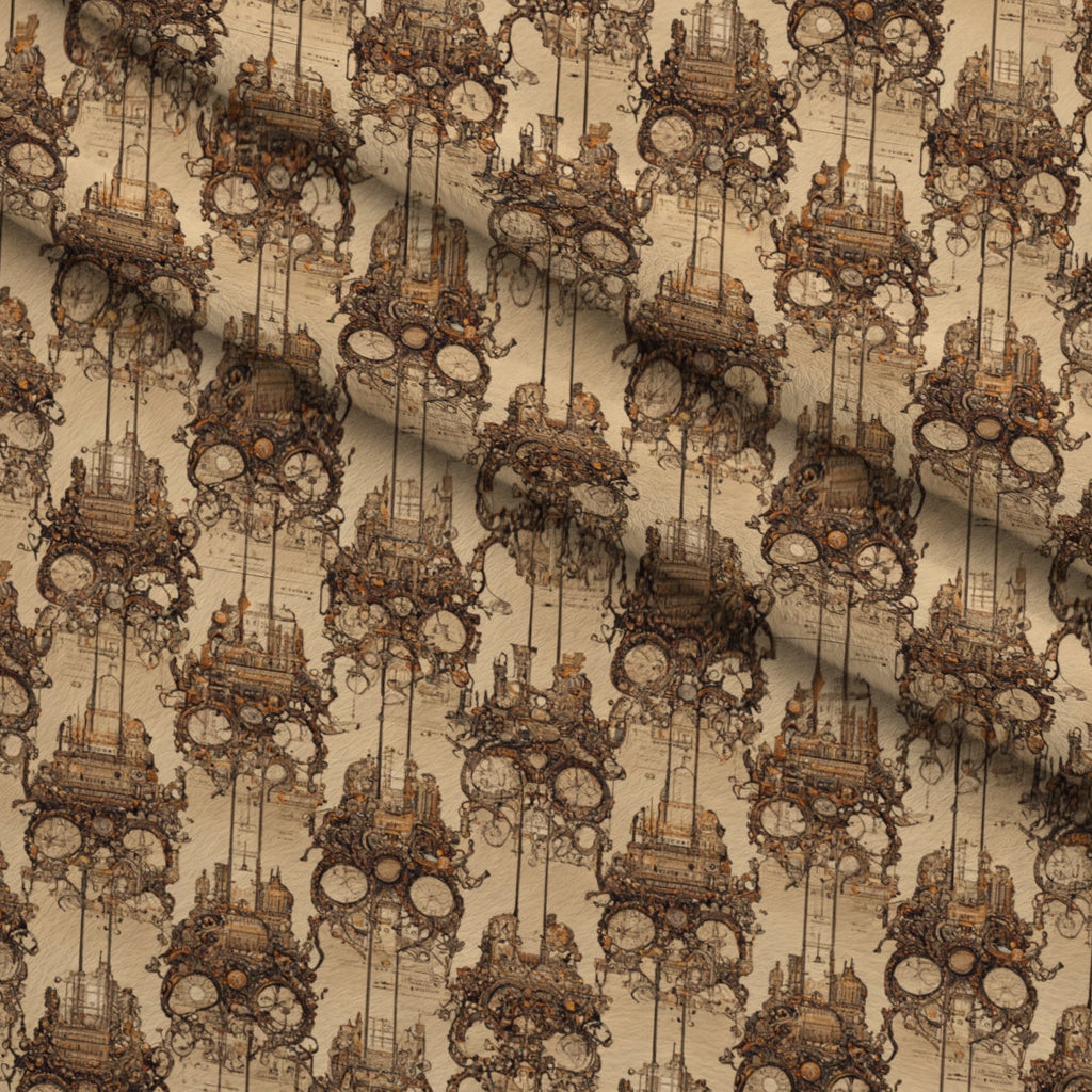 Clockwork Skies Pattern 8 Fleece Fabric — fleece fabric folded close-up preview (mv-fleece-v1:lying)