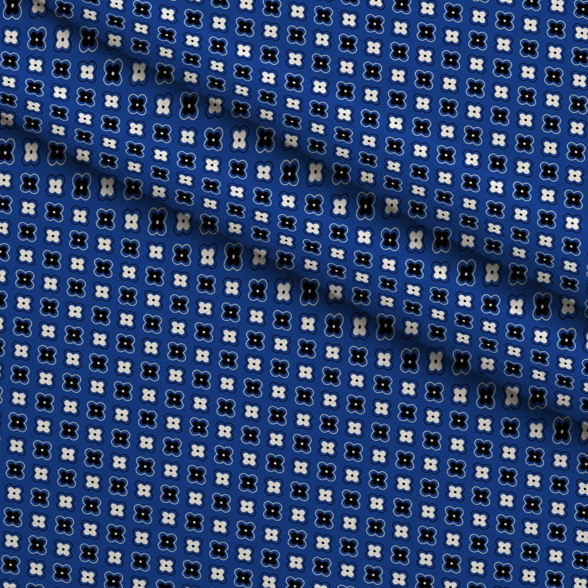 Cobalt Paisley Pattern 4 Fleece Fabric — fleece fabric folded close-up preview (mv-fleece-v1:lying)