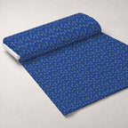 Cobalt Paisley Pattern 6 Fleece Fabric — fleece fabric unrolled bolt preview (mv-fleece-v1:bolt)