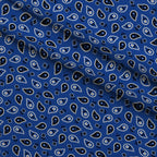 Cobalt Paisley Pattern 6 Fleece Fabric — fleece fabric folded close-up preview (mv-fleece-v1:lying)