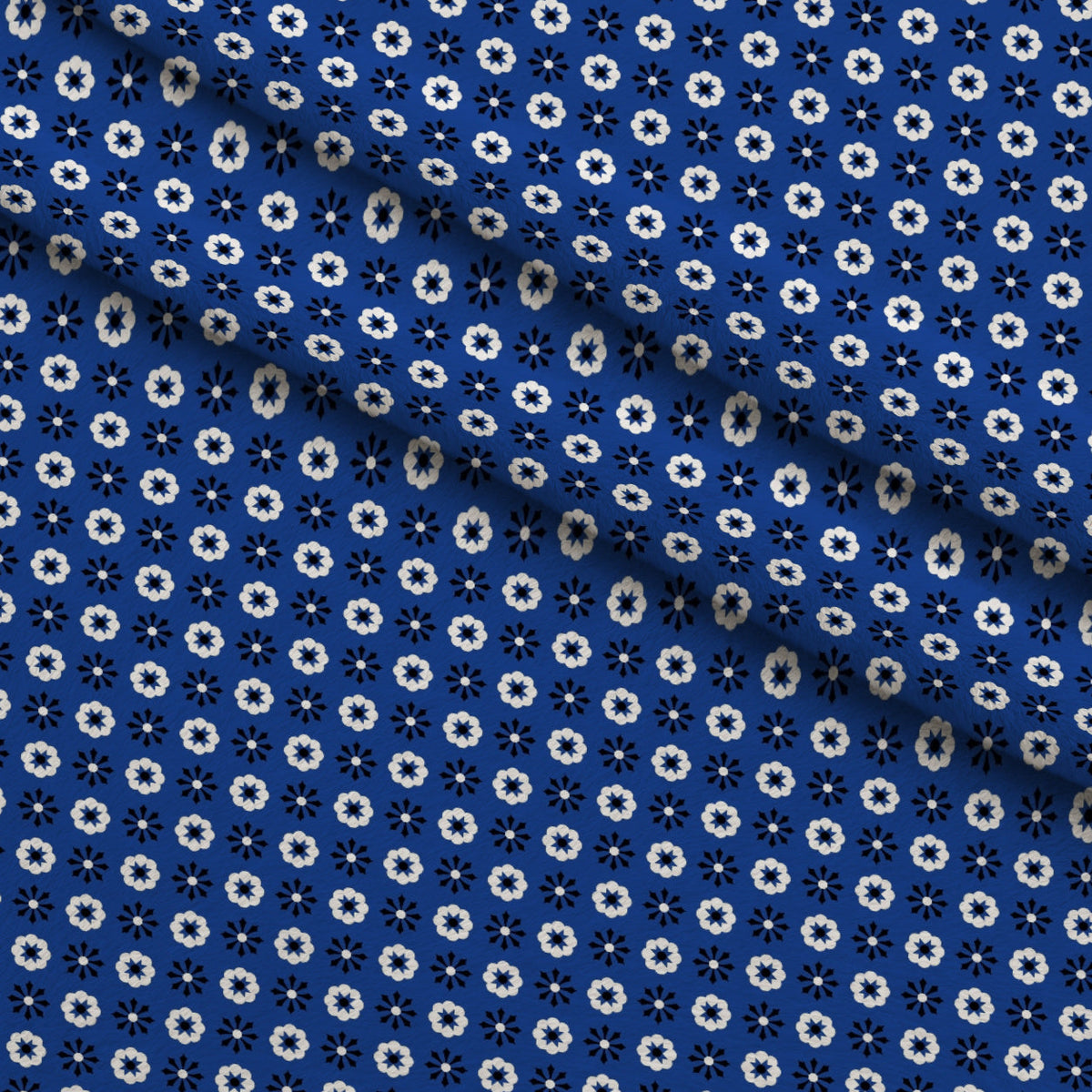 Cobalt Paisley Pattern 7 Fleece Fabric — fleece fabric folded close-up preview (mv-fleece-v1:lying)