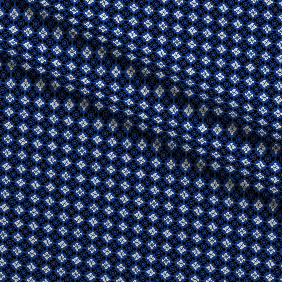Cobalt Paisley Pattern 8 Fleece Fabric — fleece fabric folded close-up preview (mv-fleece-v1:lying)