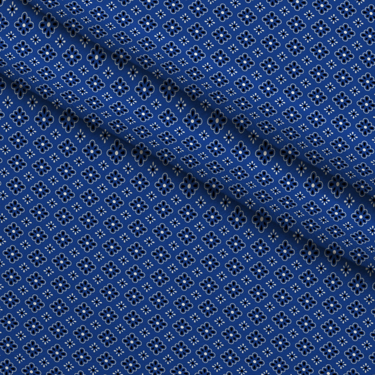 Cobalt Paisley Pattern 9 Fleece Fabric — fleece fabric folded close-up preview (mv-fleece-v1:lying)
