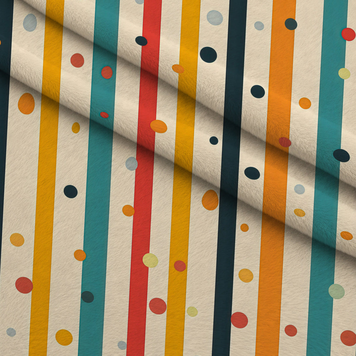 Confetti Parade Pattern 1 Fleece Fabric — fleece fabric folded close-up preview (mv-fleece-v1:lying)