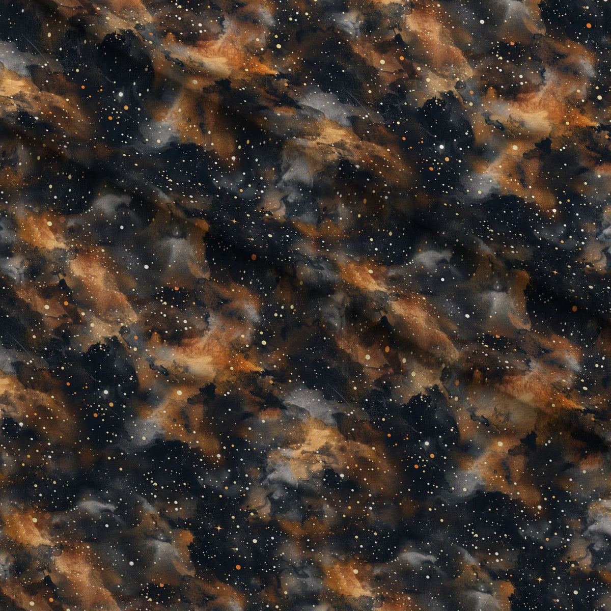 Copper Nebula Pattern 10 Fleece Fabric — fleece fabric folded close-up preview (mv-fleece-v1:lying)