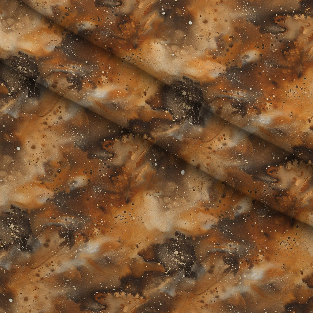 Copper Nebula Pattern 2 Fleece Fabric — fleece fabric folded close-up preview (mv-fleece-v1:lying)