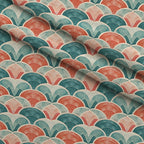 Coral Lagoon Pattern 15 Fleece Fabric — fleece fabric folded close-up preview (mv-fleece-v1:lying)