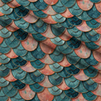Coral Lagoon Pattern 16 Fleece Fabric — fleece fabric folded close-up preview (mv-fleece-v1:lying)