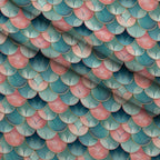 Coral Lagoon Pattern 5 Fleece Fabric — fleece fabric folded close-up preview (mv-fleece-v1:lying)