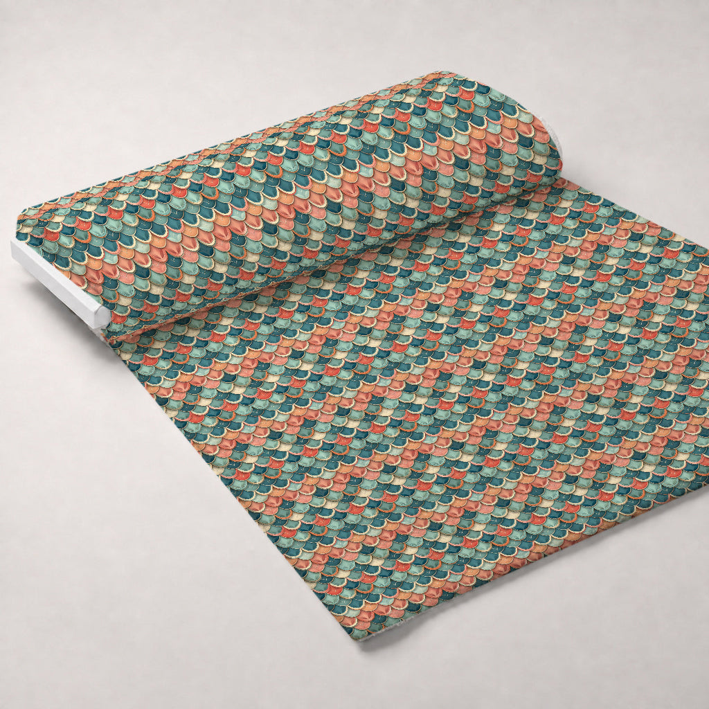 Coral Lagoon Pattern 6 Fleece Fabric — fleece fabric unrolled bolt preview (mv-fleece-v1:bolt)