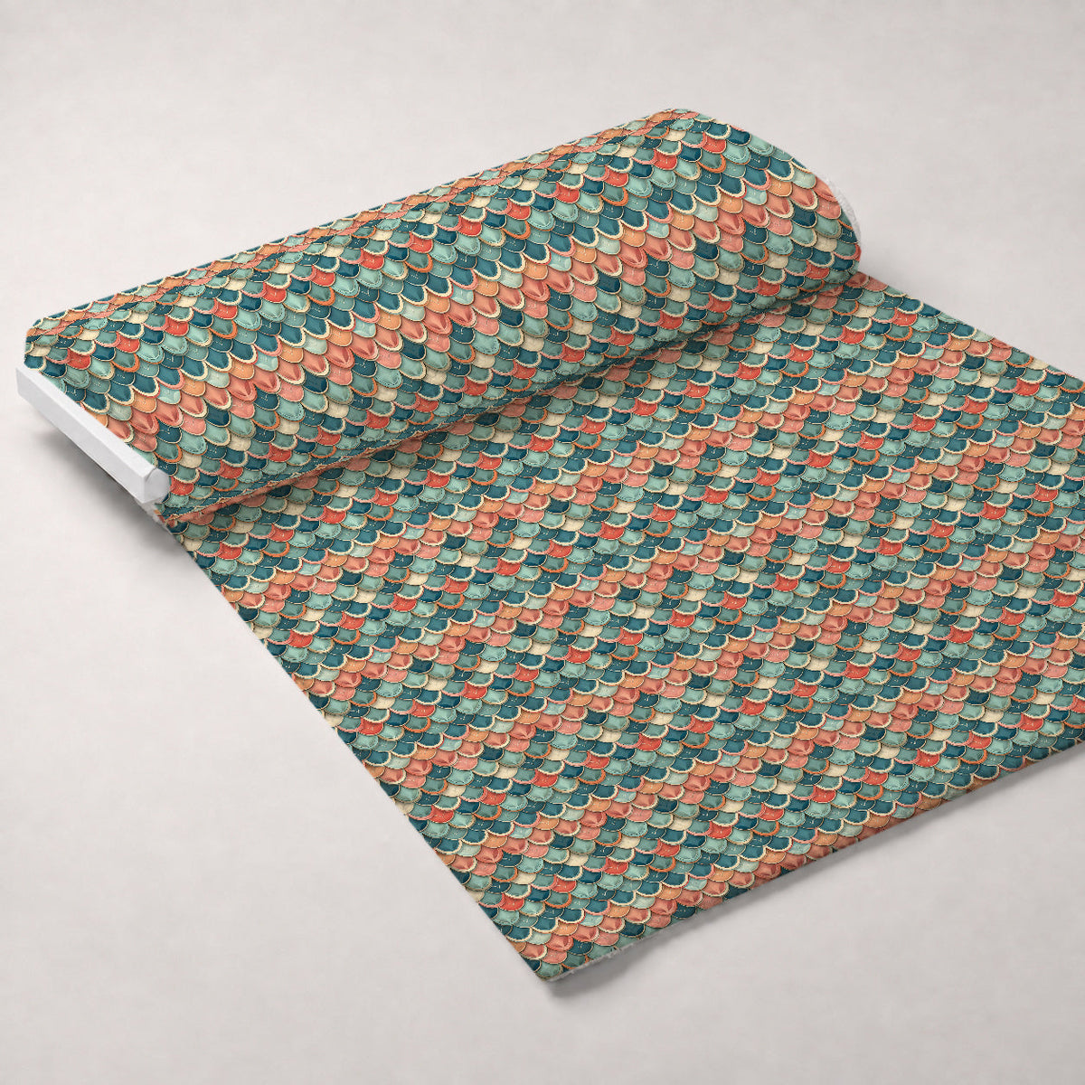 Coral Lagoon Pattern 6 Fleece Fabric — fleece fabric unrolled bolt preview (mv-fleece-v1:bolt)