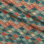 Coral Lagoon Pattern 6 Fleece Fabric — fleece fabric folded close-up preview (mv-fleece-v1:lying)