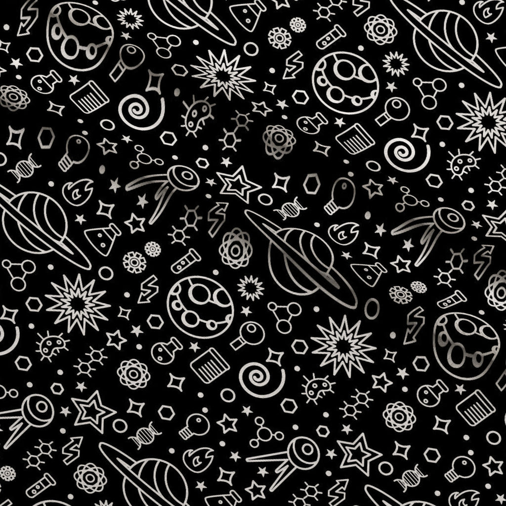Cosmic Lab Doodles Pattern 2 Fleece Fabric — fleece fabric folded close-up preview (mv-fleece-v1:lying)