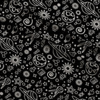 Cosmic Lab Doodles Pattern 2 Fleece Fabric — fleece fabric folded close-up preview (mv-fleece-v1:lying)