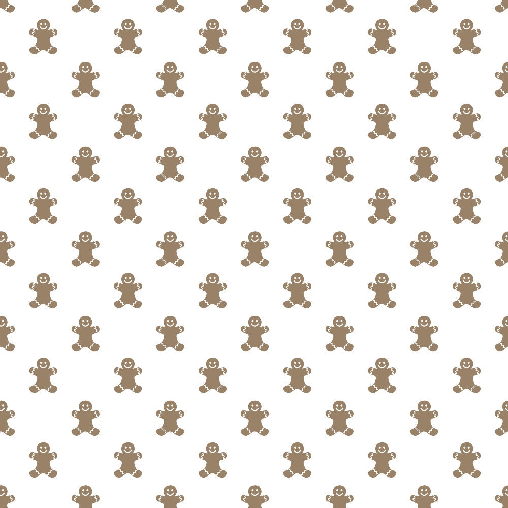 brown, tan, beige, gingerbread men, cookies, repeating pattern, small scale print, christmas, holiday, festive, winter, baking theme, food motif, geometric arrangement,, fabric panel, cheerful, whimsical, country style, seasonal