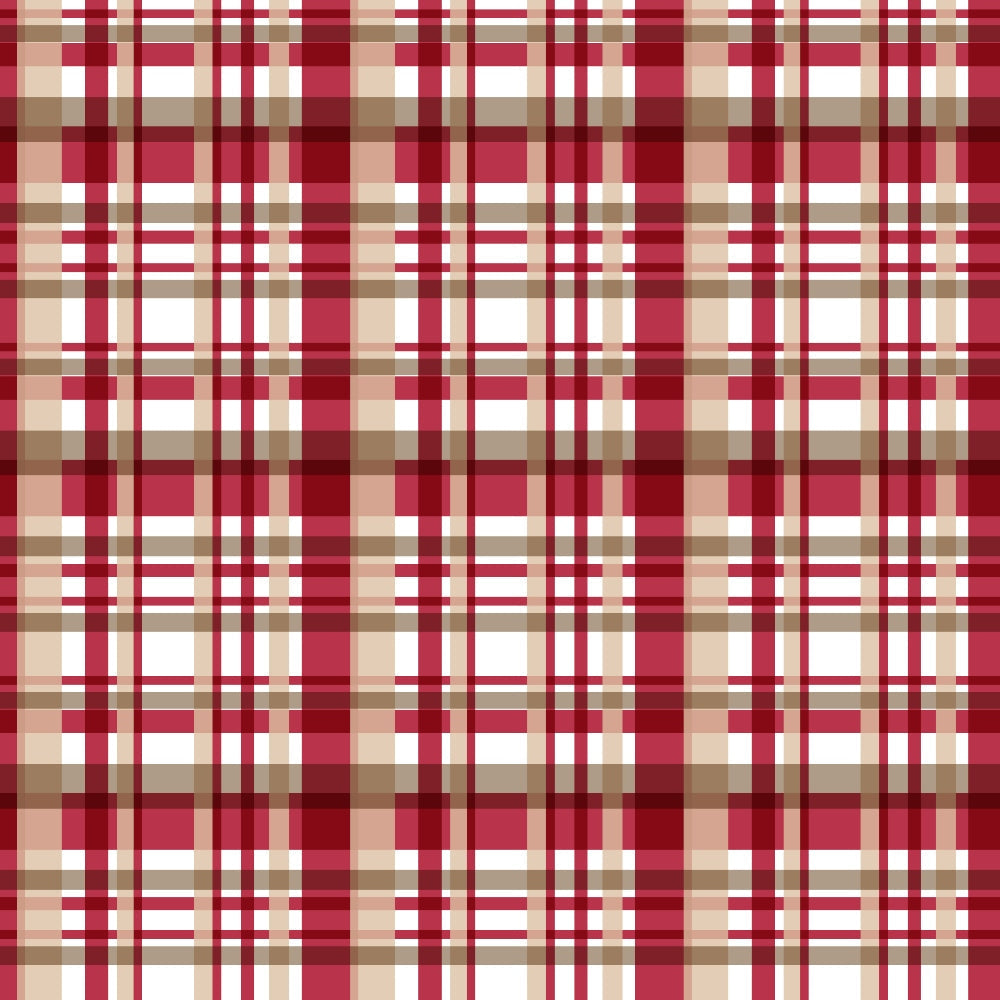 burgundy, red, white, beige, tan, plaid pattern, tartan, checkered, country style, christmas fabric,, fabric panel, rustic, cozy, winter theme, holiday pattern, geometric design, woven appearance, festive colors