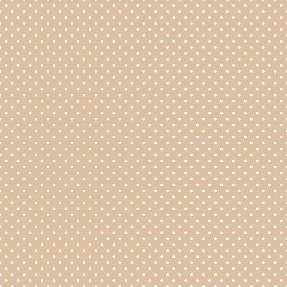 beige background, white polka dots, small dots, neutral colors, tan fabric, cream dots, geometric pattern, simple design,, fabric panel, country style, minimalist pattern, dotted fabric, cotton material, craft fabric, sewing fabric, christmas fabric, holiday quilting, warm beige, scattered dots