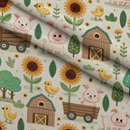 Countryside Charm Pattern 10 Fleece Fabric — fleece fabric folded close-up preview (mv-fleece-v1:lying)