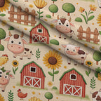 Countryside Charm Pattern 4 Fleece Fabric — fleece fabric folded close-up preview (mv-fleece-v1:lying)