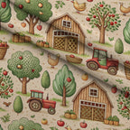 Countryside Charm Pattern 9 Fleece Fabric — fleece fabric folded close-up preview (mv-fleece-v1:lying)