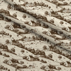 Countryside Cottages Pattern 1 Fleece Fabric — fleece fabric folded close-up preview (mv-fleece-v1:lying)
