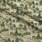 Countryside Cottages Pattern 4 Fleece Fabric — fleece fabric folded close-up preview (mv-fleece-v1:lying)