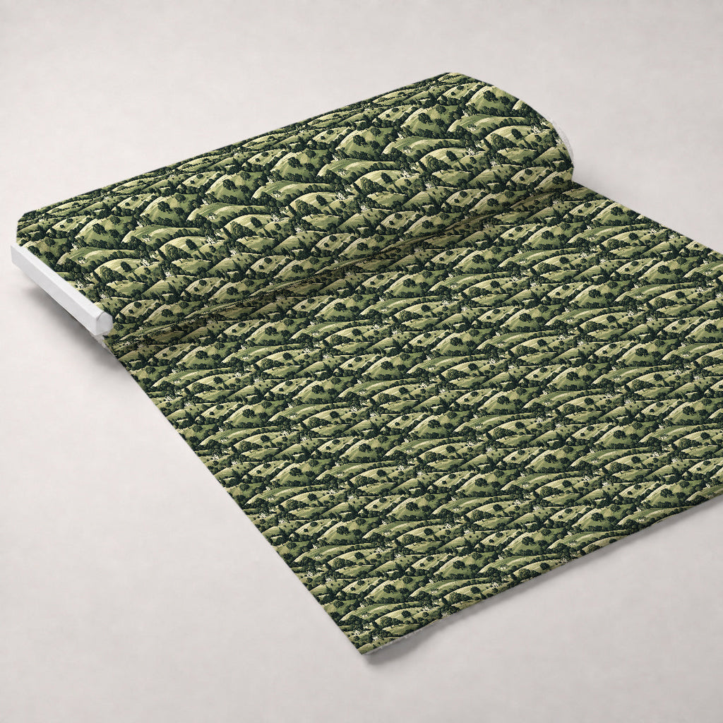 Countryside Cottages Pattern 9 Fleece Fabric — fleece fabric unrolled bolt preview (mv-fleece-v1:bolt)