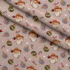Cowboy Christmas Pattern 4 Fleece Fabric — fleece fabric folded close-up preview (mv-fleece-v1:lying)