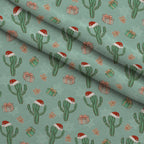 Cowboy Christmas Pattern 6 Fleece Fabric — fleece fabric folded close-up preview (mv-fleece-v1:lying)