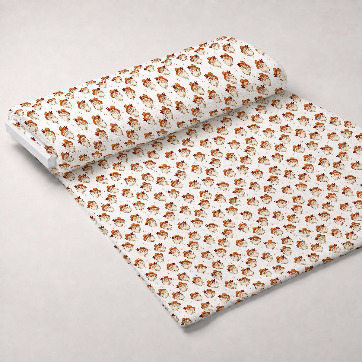 Cowboy Christmas Pattern 8 Fleece Fabric — fleece fabric unrolled bolt preview (mv-fleece-v1:bolt)