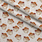 Cowboy Christmas Pattern 8 Fleece Fabric — fleece fabric folded close-up preview (mv-fleece-v1:lying)