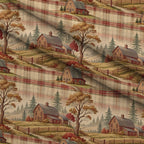 Cozy Cabin Tartan Pattern 1 Fleece Fabric — fleece fabric folded close-up preview (mv-fleece-v1:lying)