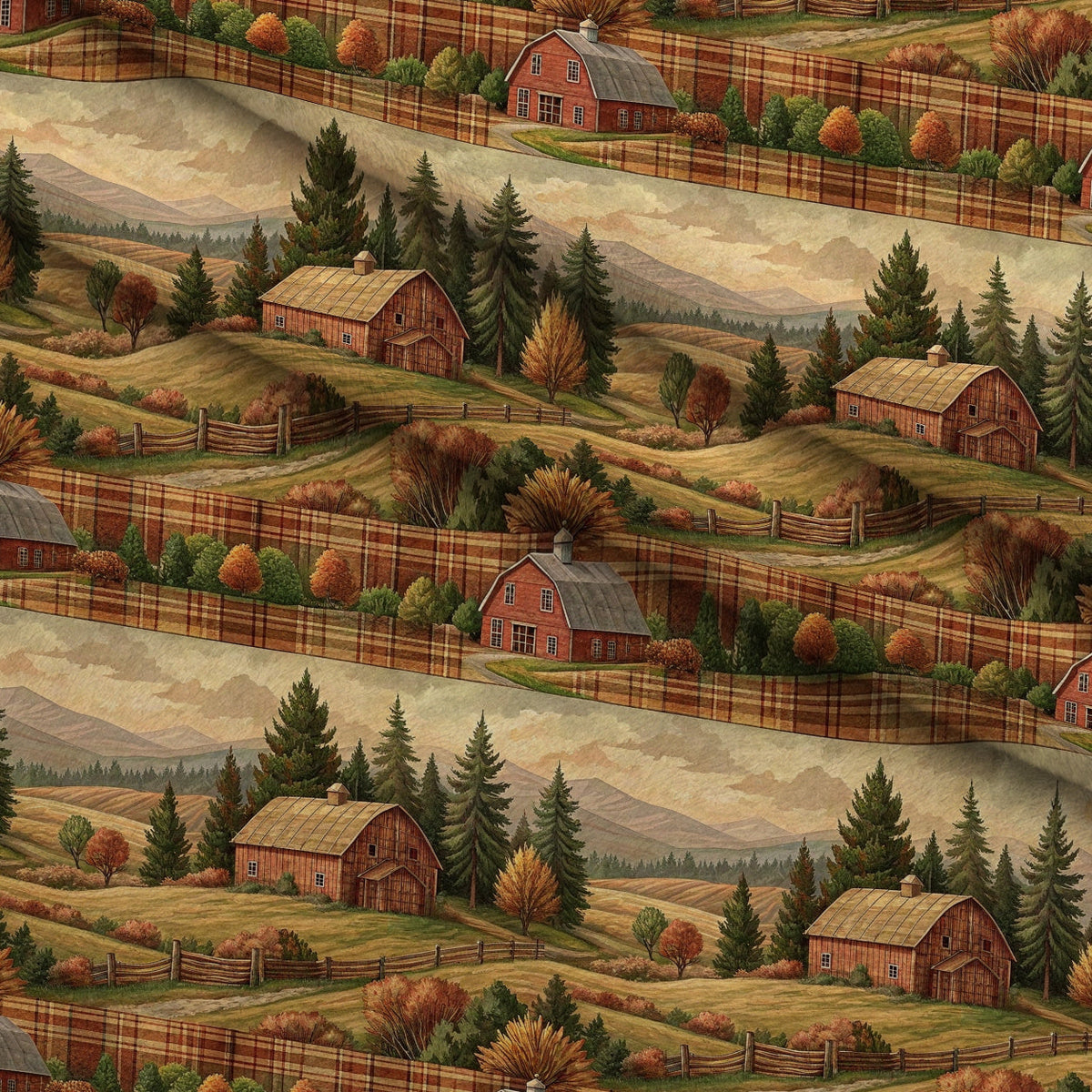 Cozy Cabin Tartan Pattern 3 Fleece Fabric — fleece fabric folded close-up preview (mv-fleece-v1:lying)