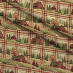 Cozy Cabin Tartan Pattern 8 Fleece Fabric — fleece fabric folded close-up preview (mv-fleece-v1:lying)